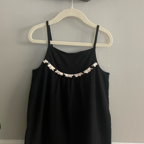 Old Navy Girls Medium Black Tassle Swing Dress - Picture 3 of 9